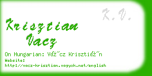 krisztian vacz business card